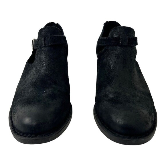 Born Womens Size 9 Black Mendocino Distressed Suede Bootie Ankle Boot - Picture 2 of 8